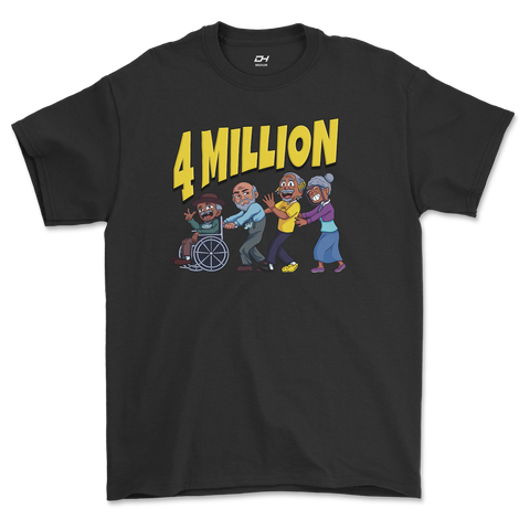 4 Million Subscribers Black Tee!