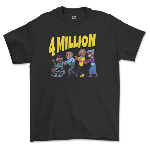 4 Million Subscribers Black Tee!
