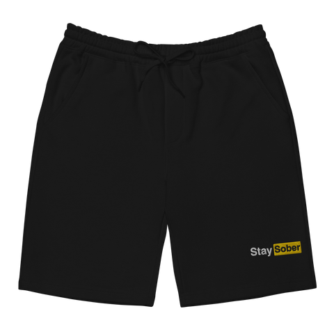 Stay Sober Black Shorts